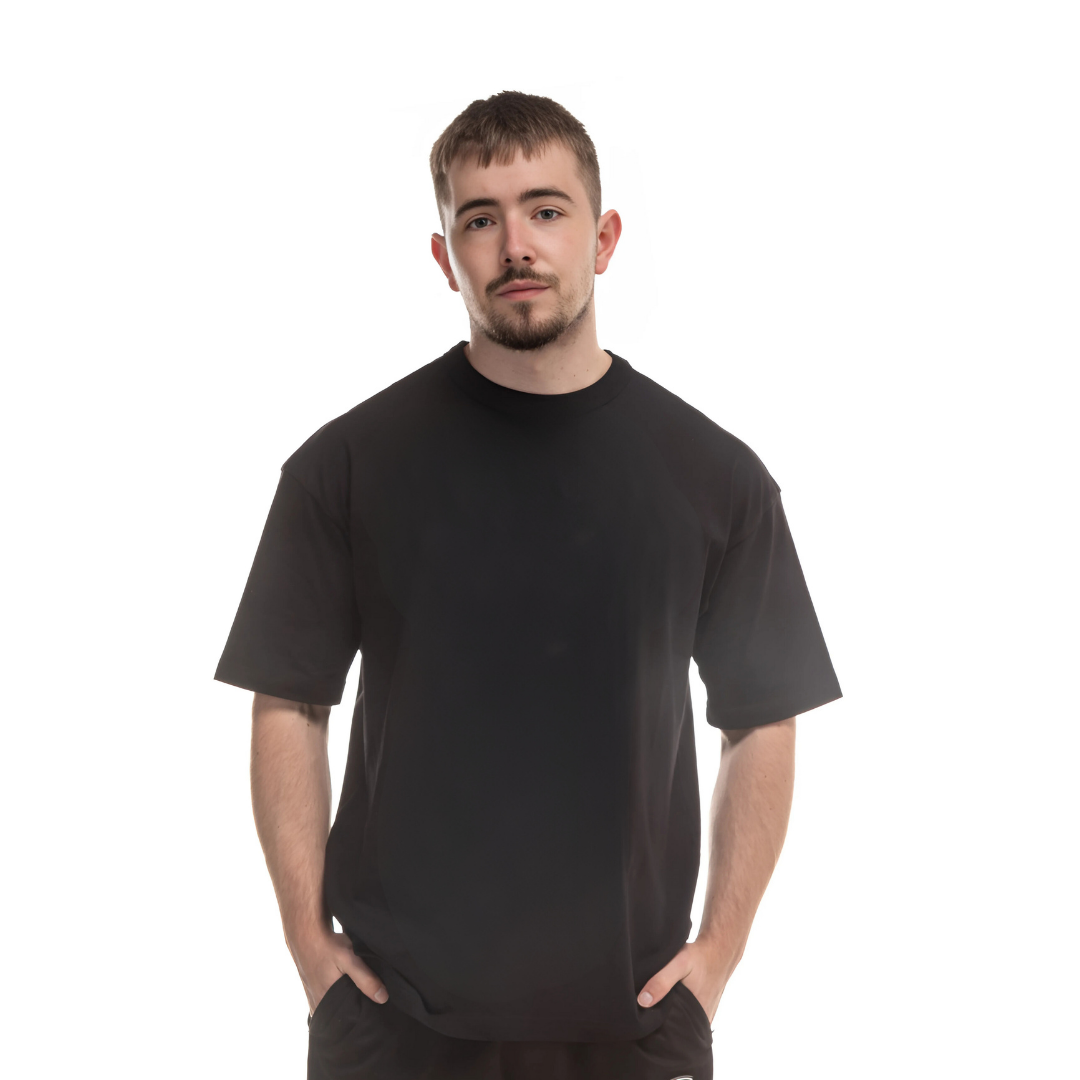 Oversized Frenzy Black T-Shirt