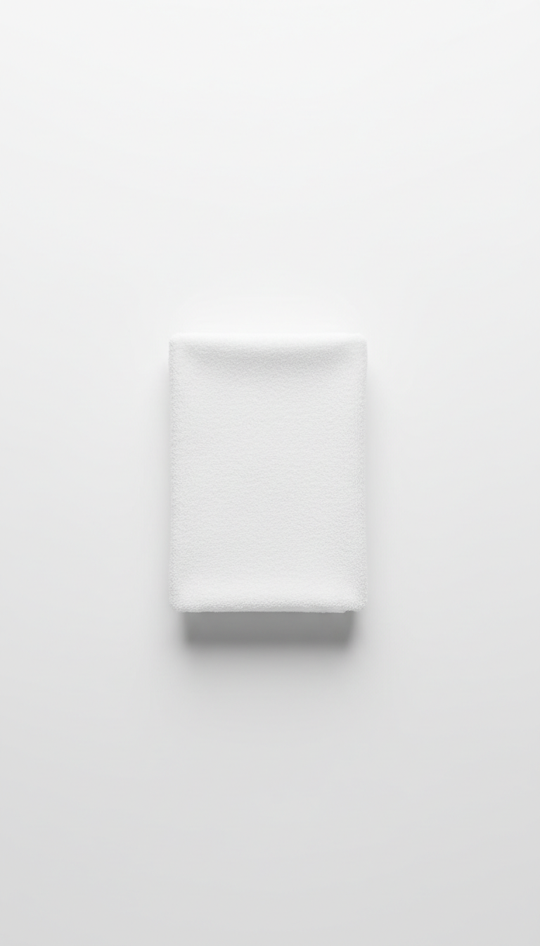 Studio white minimalist workout towel